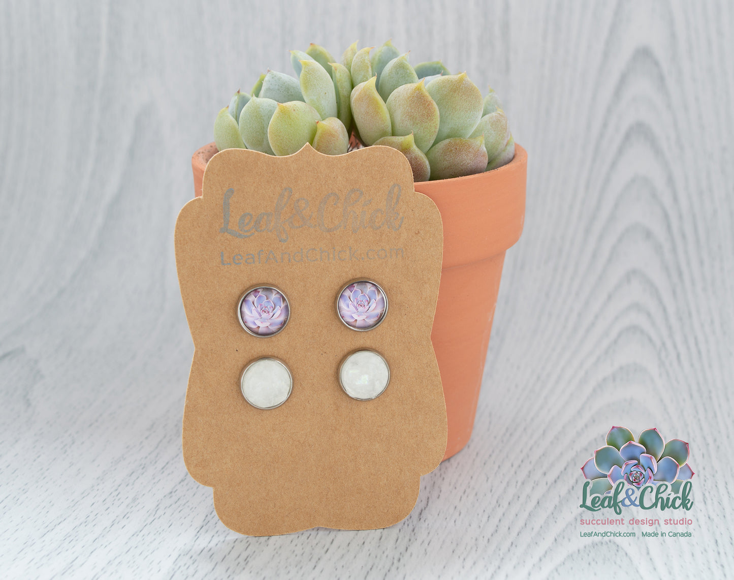 Tiny Stud Duos Pinks or Purples