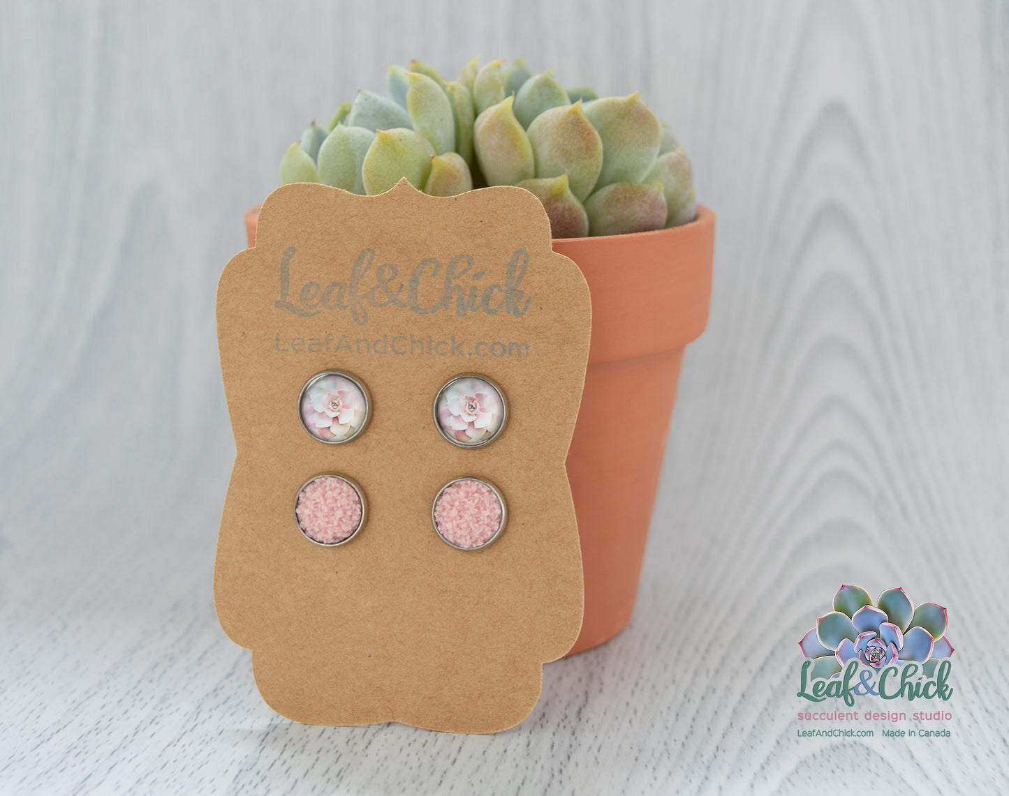 Tiny Stud Duos Pinks or Purples