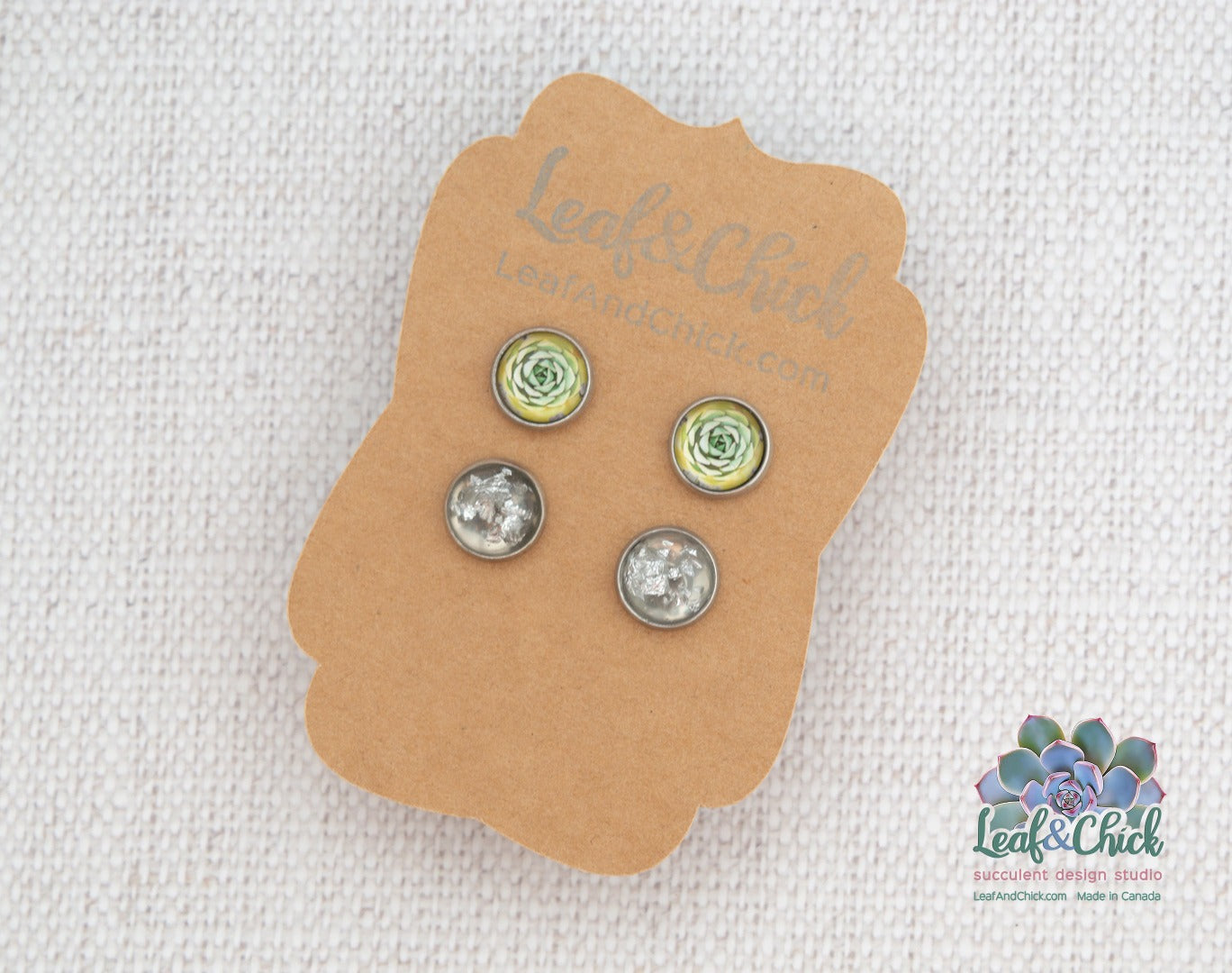 Tiny Stud Duos Teals or Yellows