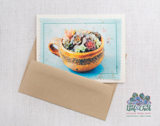 Succulent Art Greeting Cards