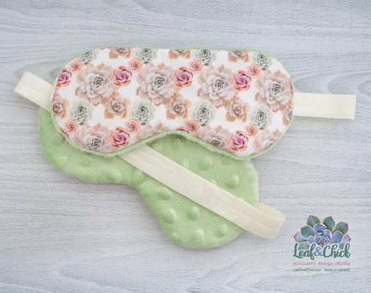 Ivory & Mint Green Sleep Mask