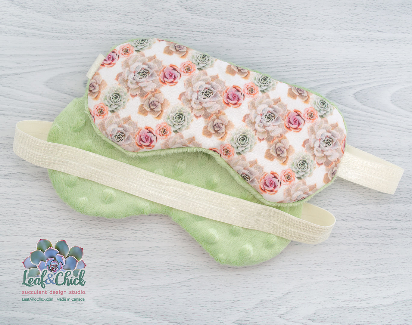 Ivory & Mint Green Sleep Mask