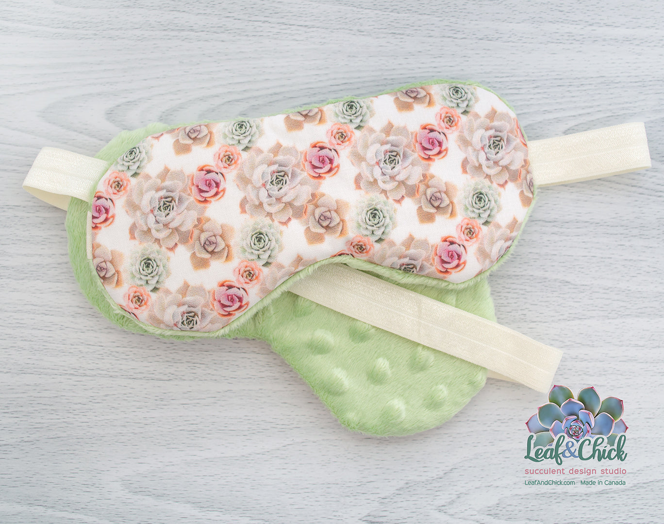 Ivory & Mint Green Sleep Mask