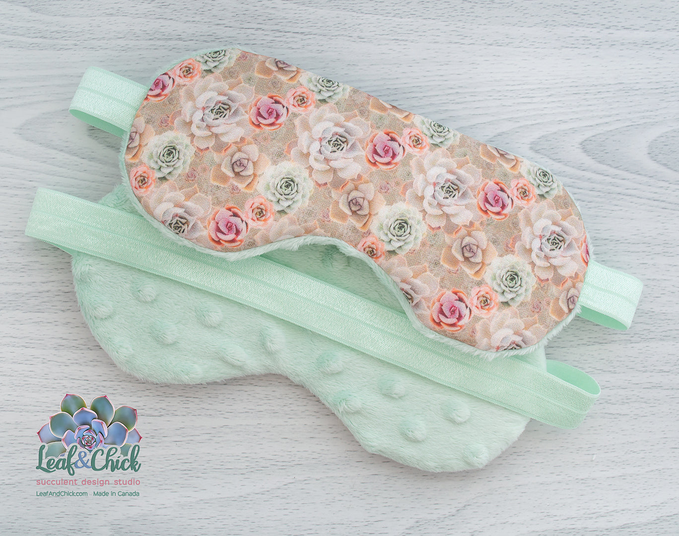 Taupe & Mint Sleep Mask