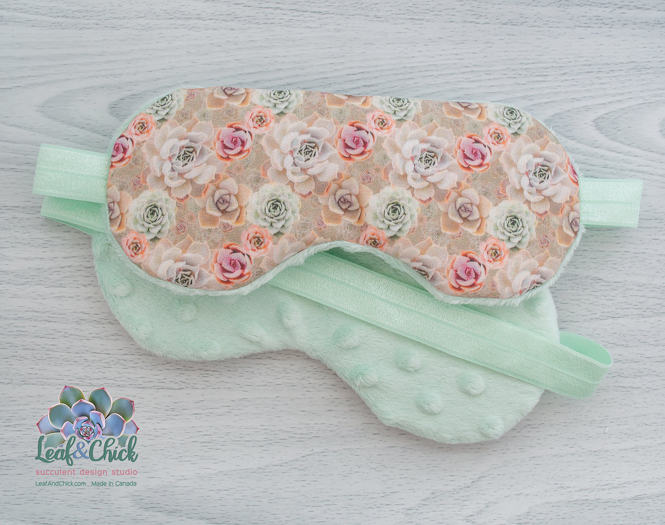 Taupe & Mint Sleep Mask