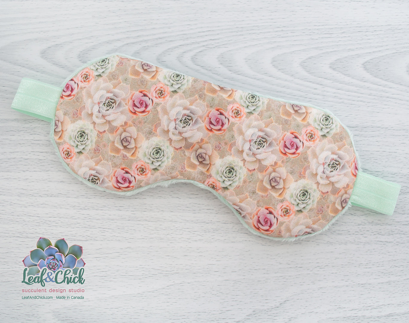 Taupe & Mint Sleep Mask