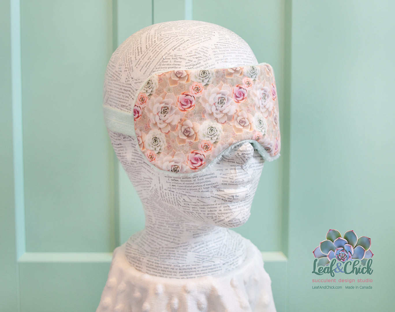 Taupe & Mint Sleep Mask