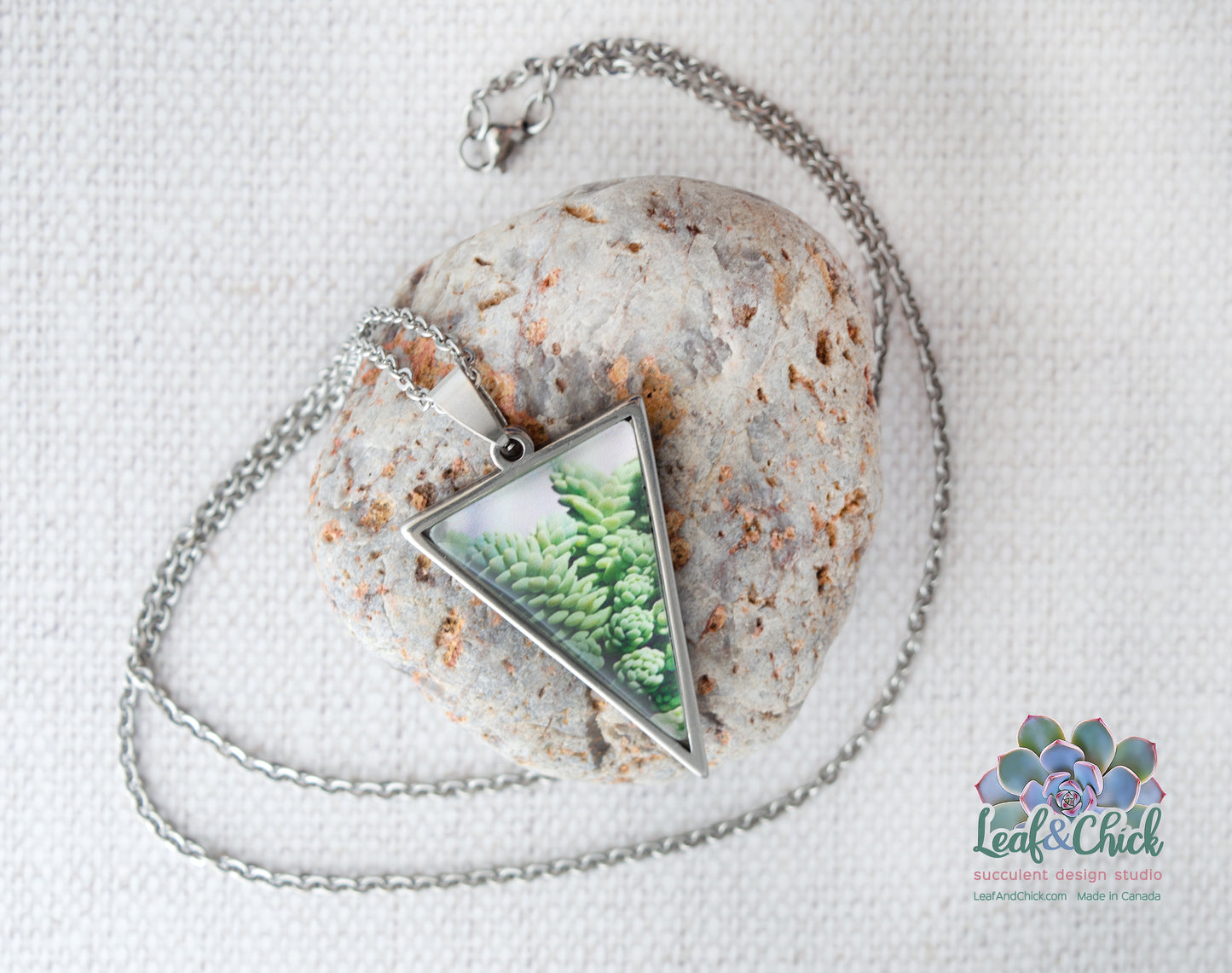 Triangle Necklace Greens