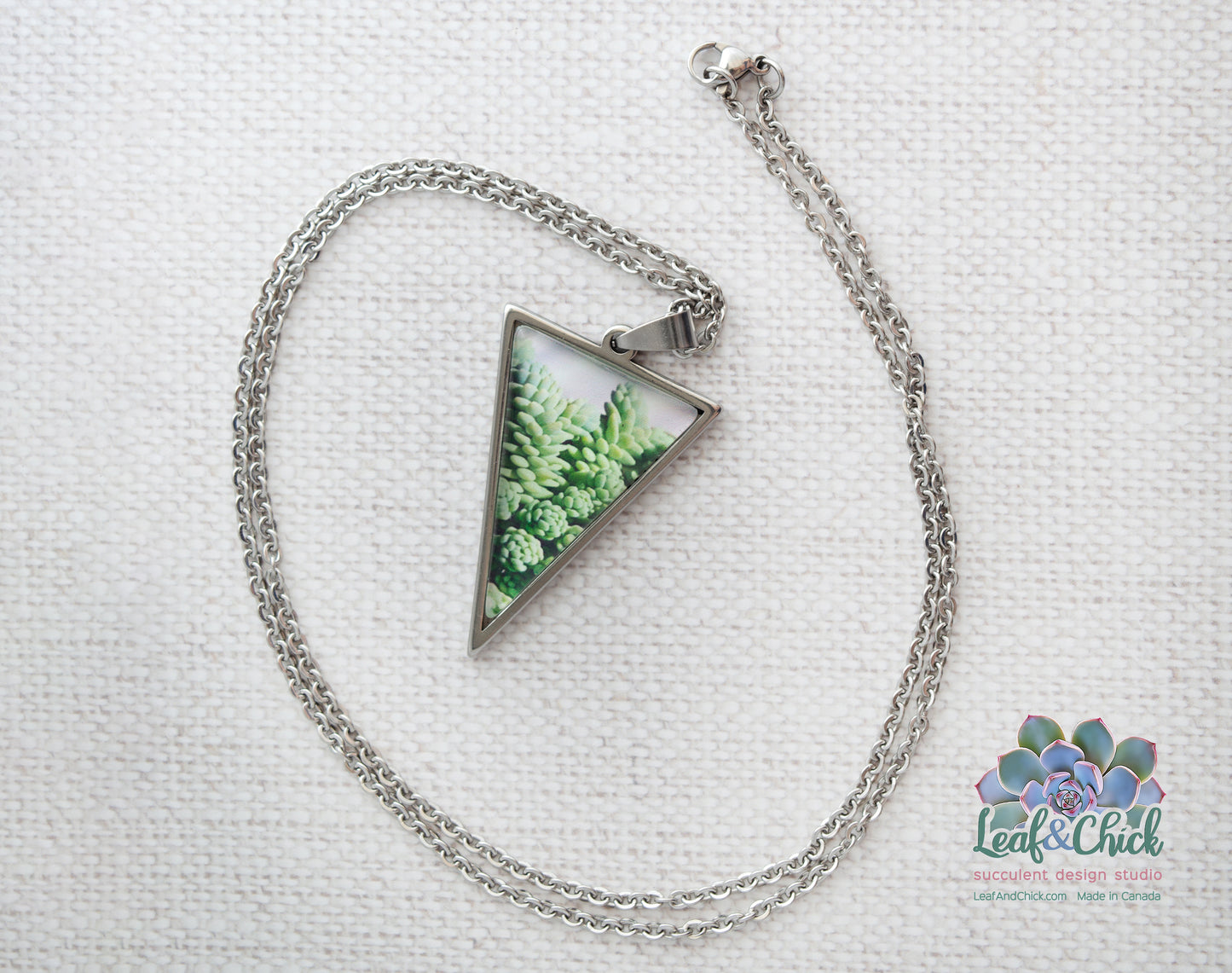 Triangle Necklace Greens