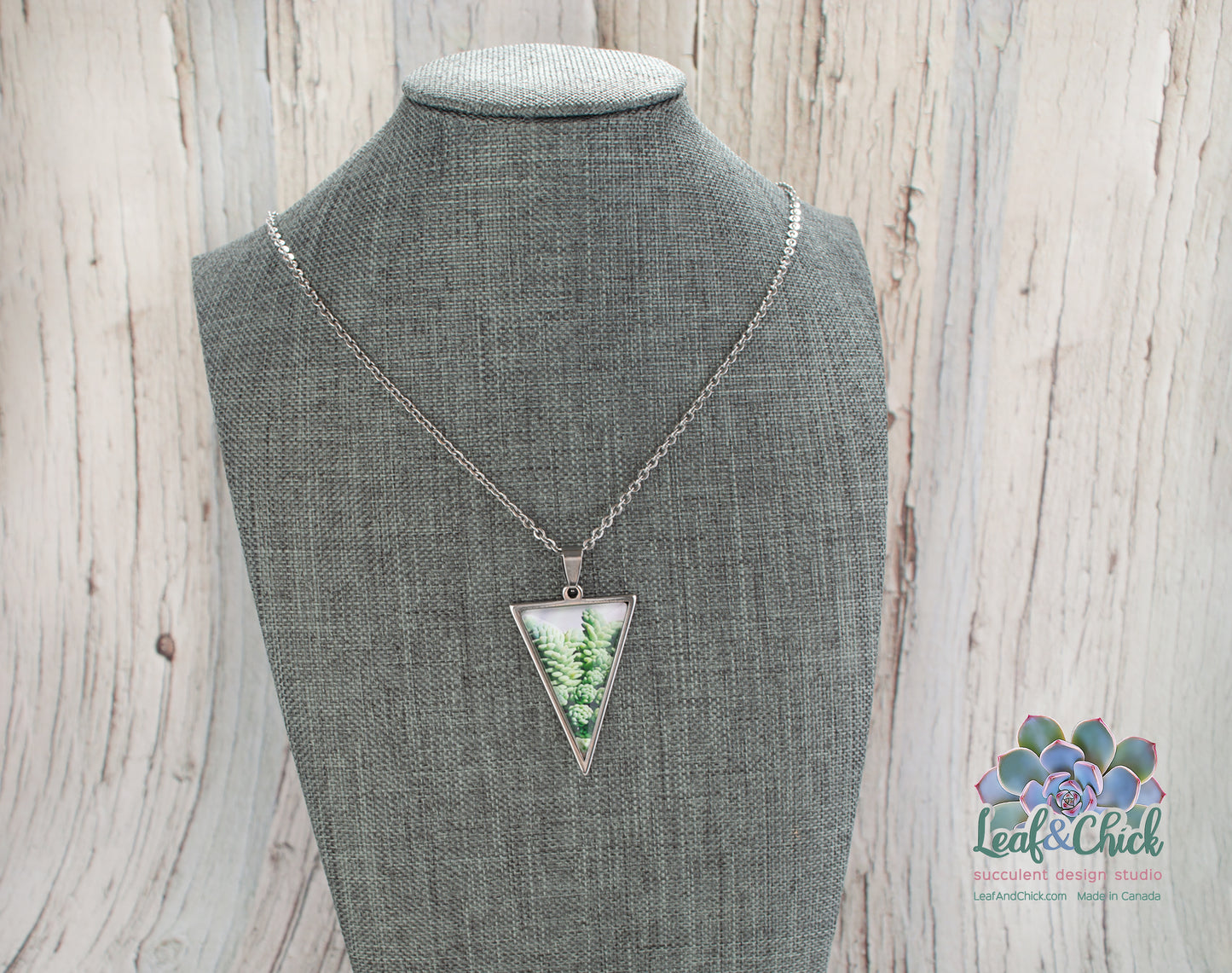 Triangle Necklace Greens