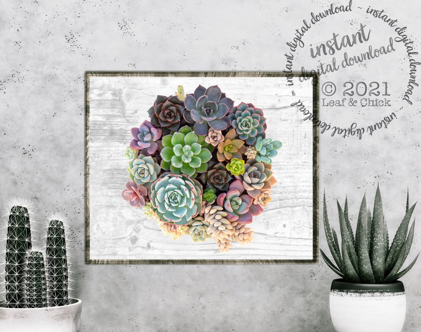 digital download succulent art