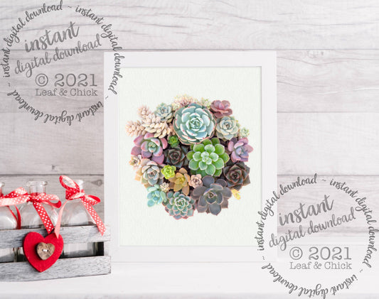 Vertical Succulent Bowl | INSTANT DOWNLOAD | 1004
