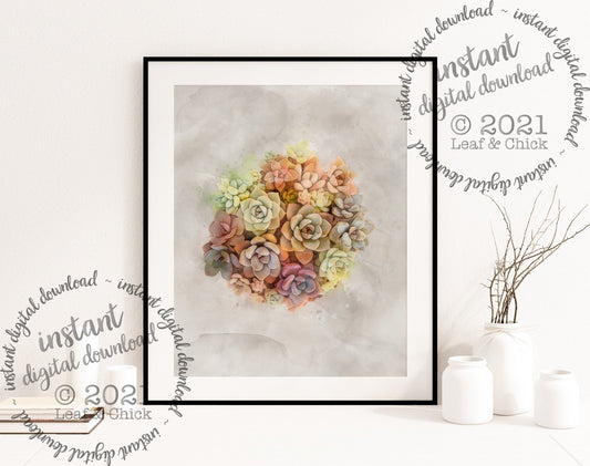 frames succulent art bouquet