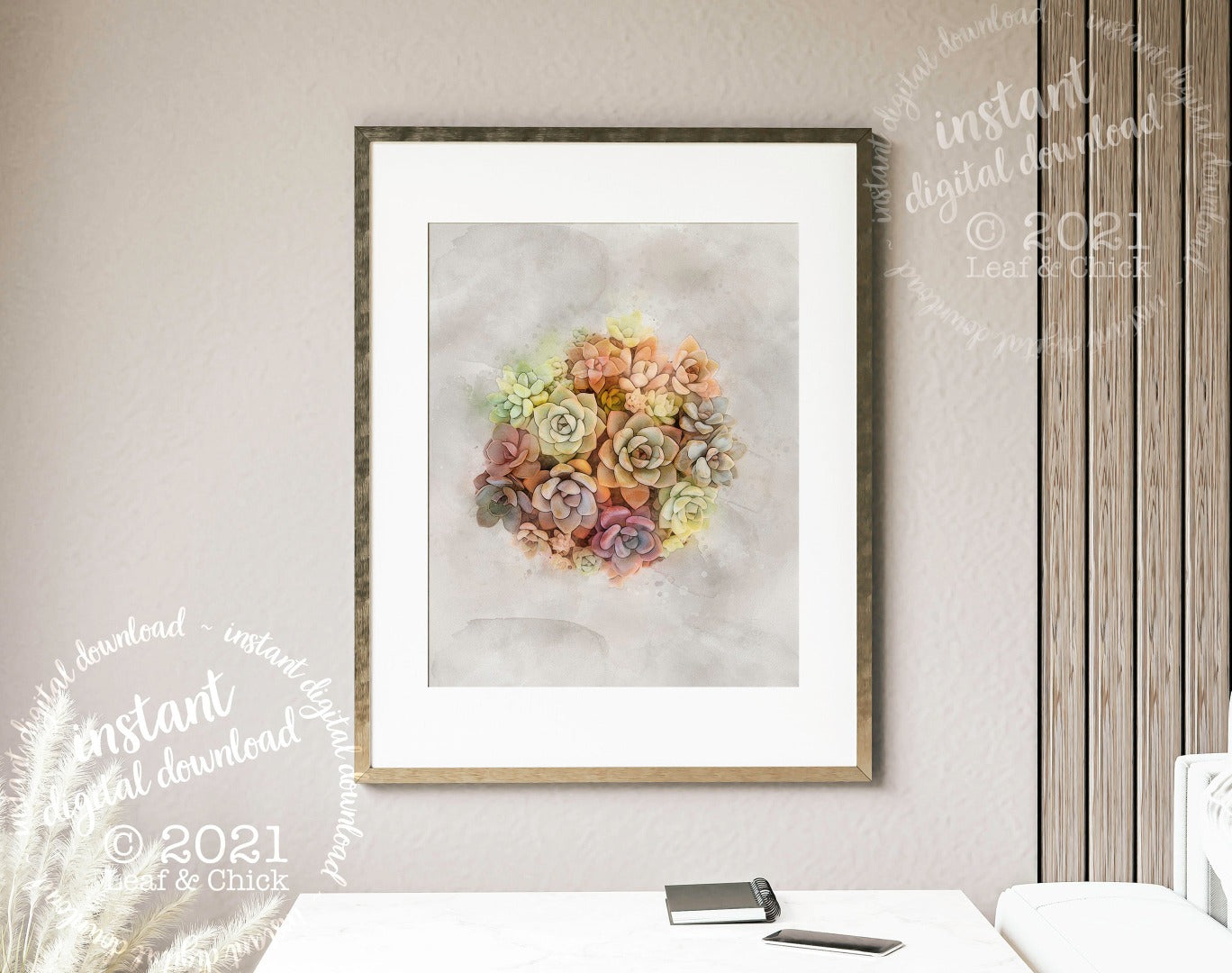 Watercolour Succulent Bouquet | INSTANT DOWNLOAD | 1009