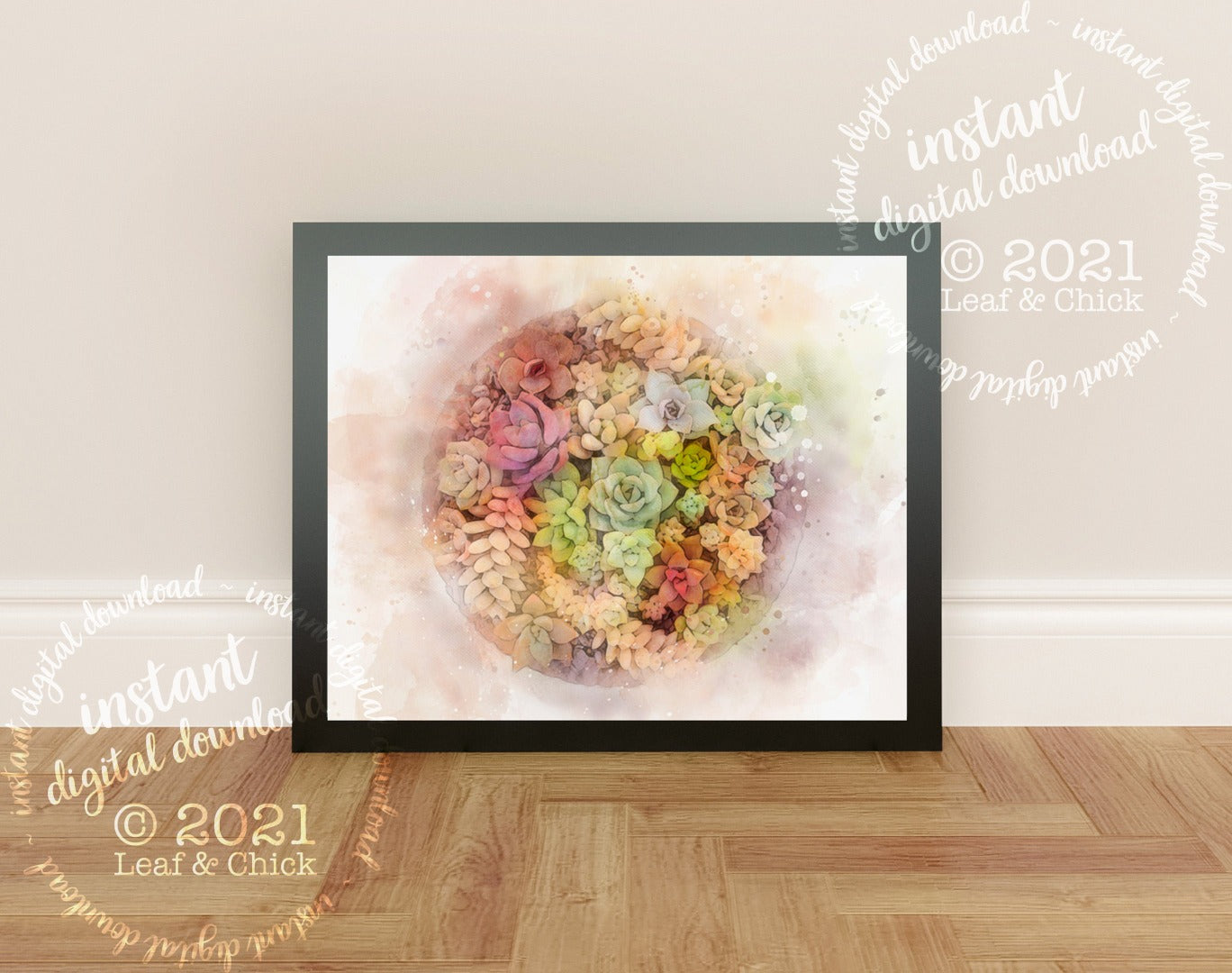 Whimsical Succulent Art | INSTANT DOWNLOAD | 1010