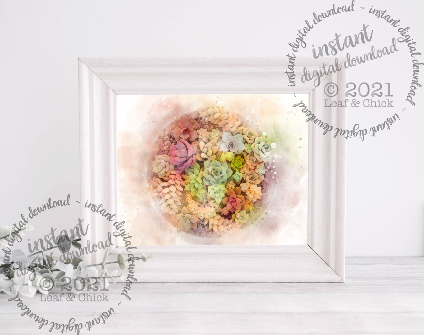 Whimsical Succulent Art | INSTANT DOWNLOAD | 1010