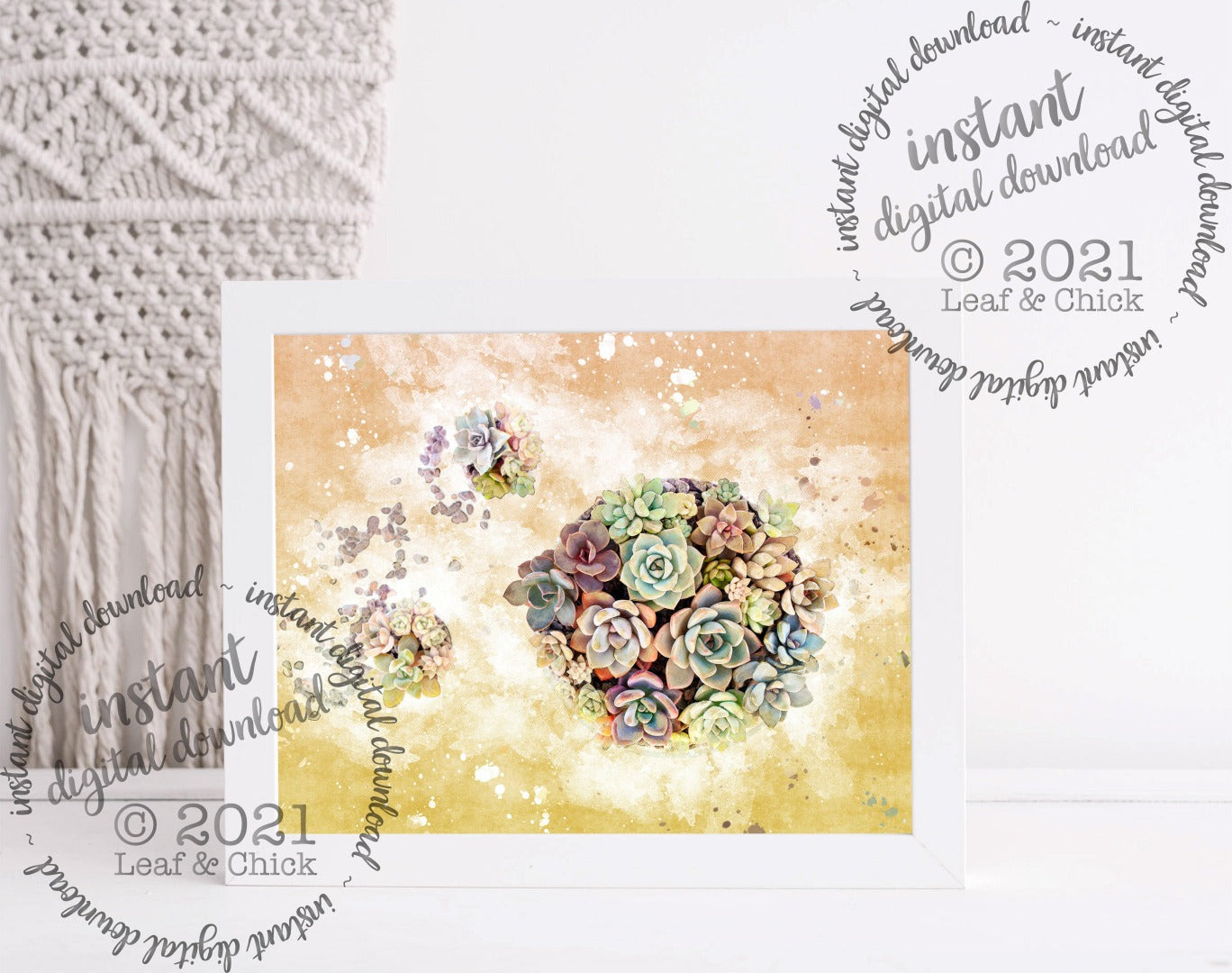 Vintage Style Succulents | INSTANT DOWNLOAD | 1012