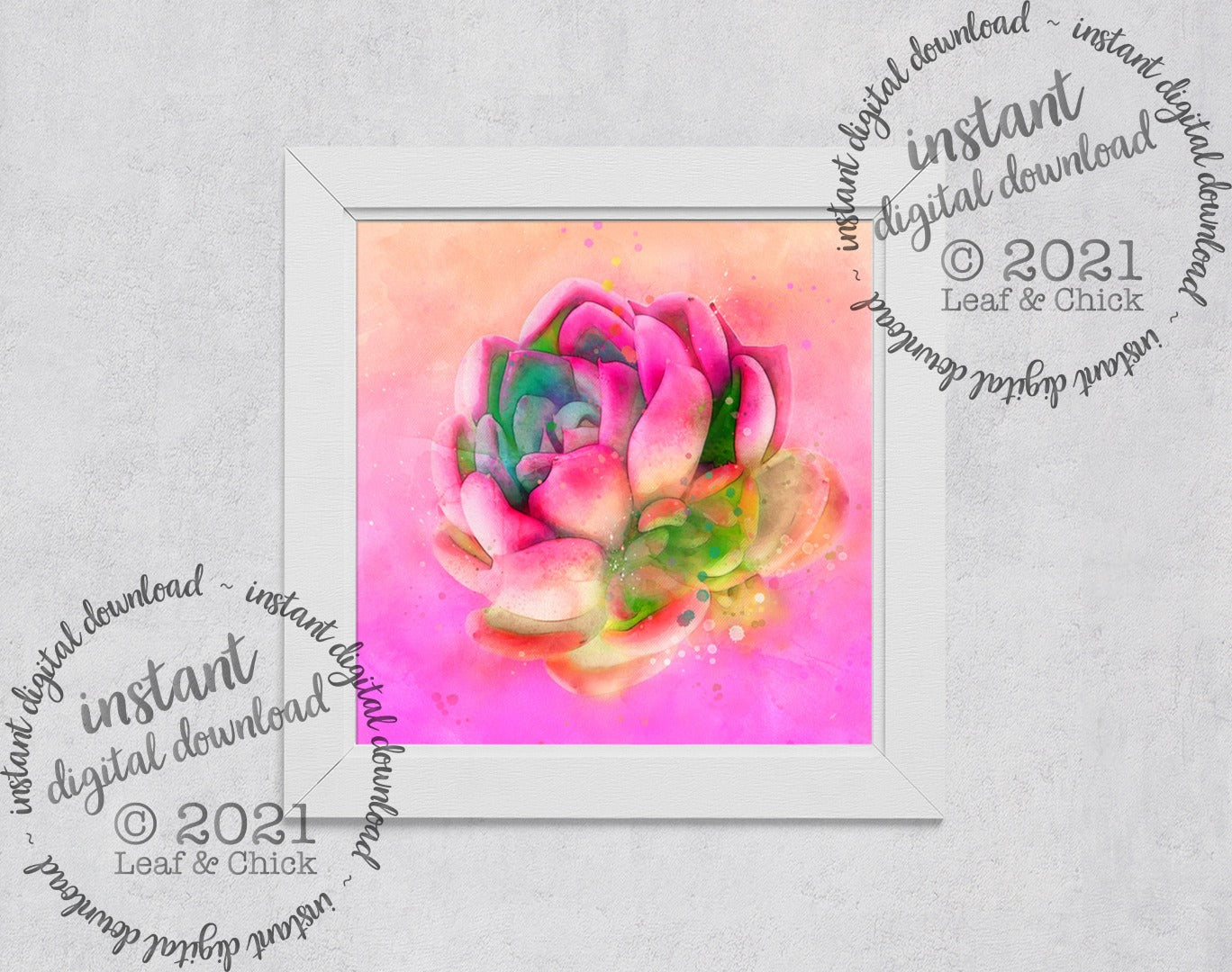 Vibrant Pink Watercolour | INSTANT DOWNLOAD | 1017