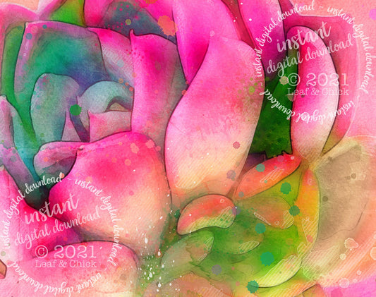 Vibrant Pink Watercolour | INSTANT DOWNLOAD | 1017