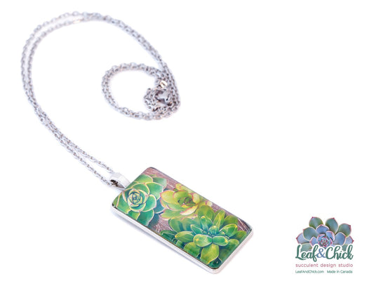large succulent necklace