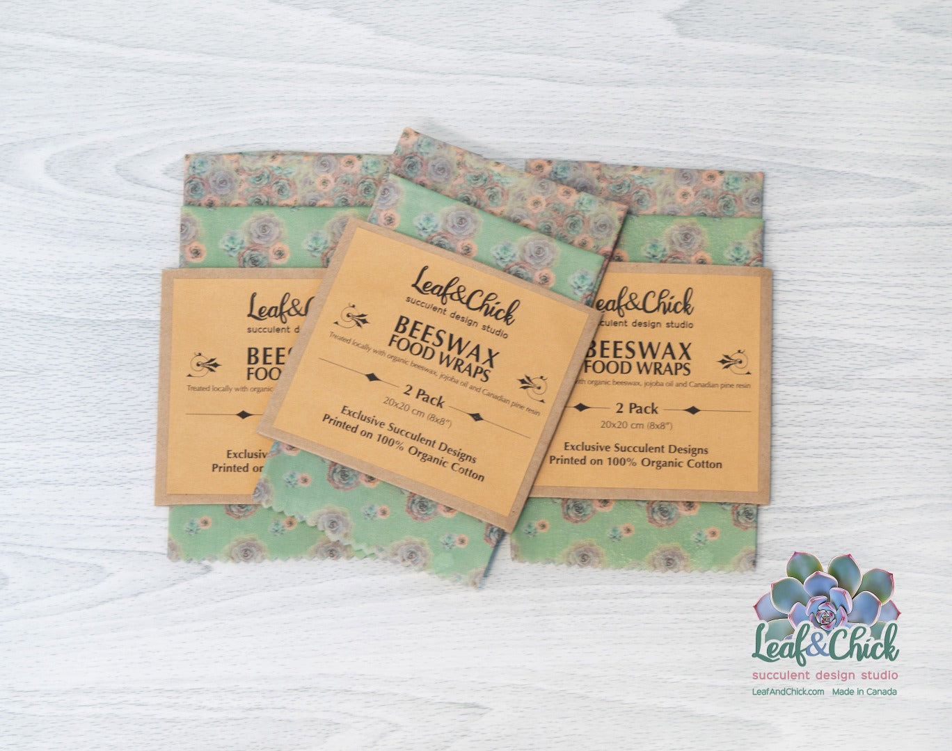 beeswax food wraps made with organic cotton