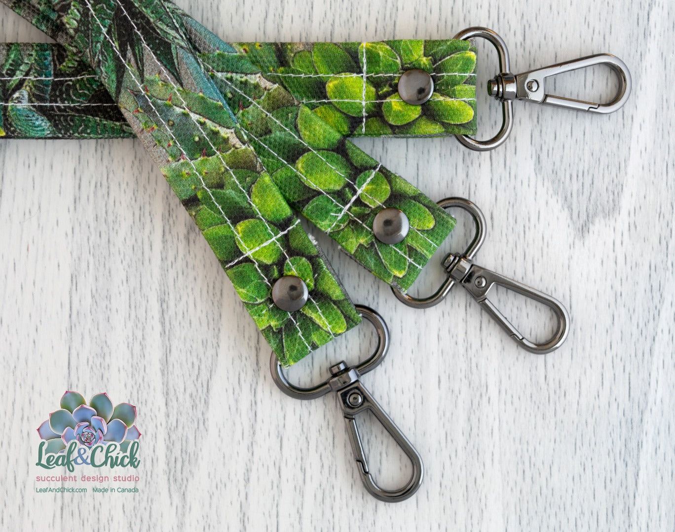 close up of key fobs with gunmetal swivel hook
