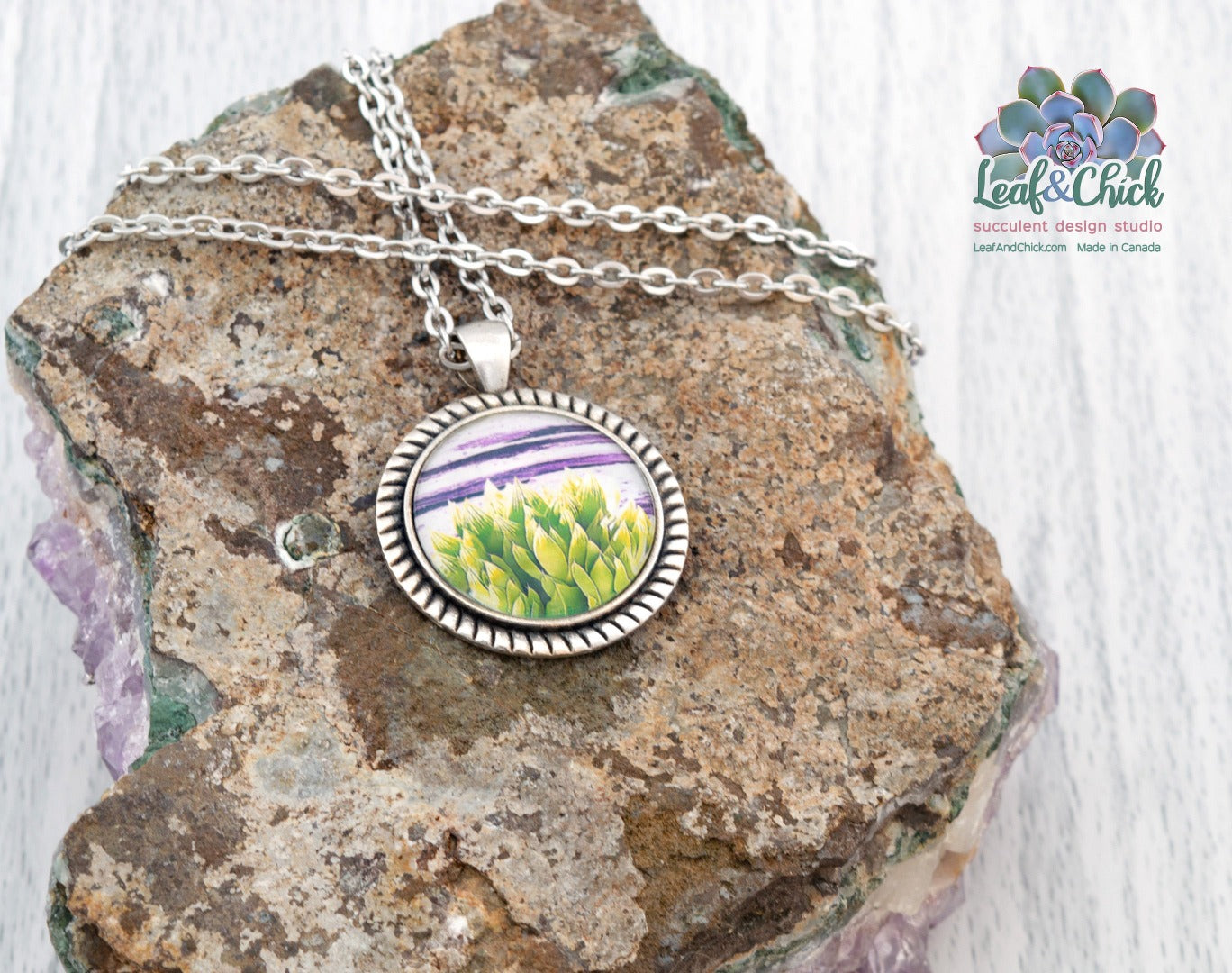 Haworthia art pendant