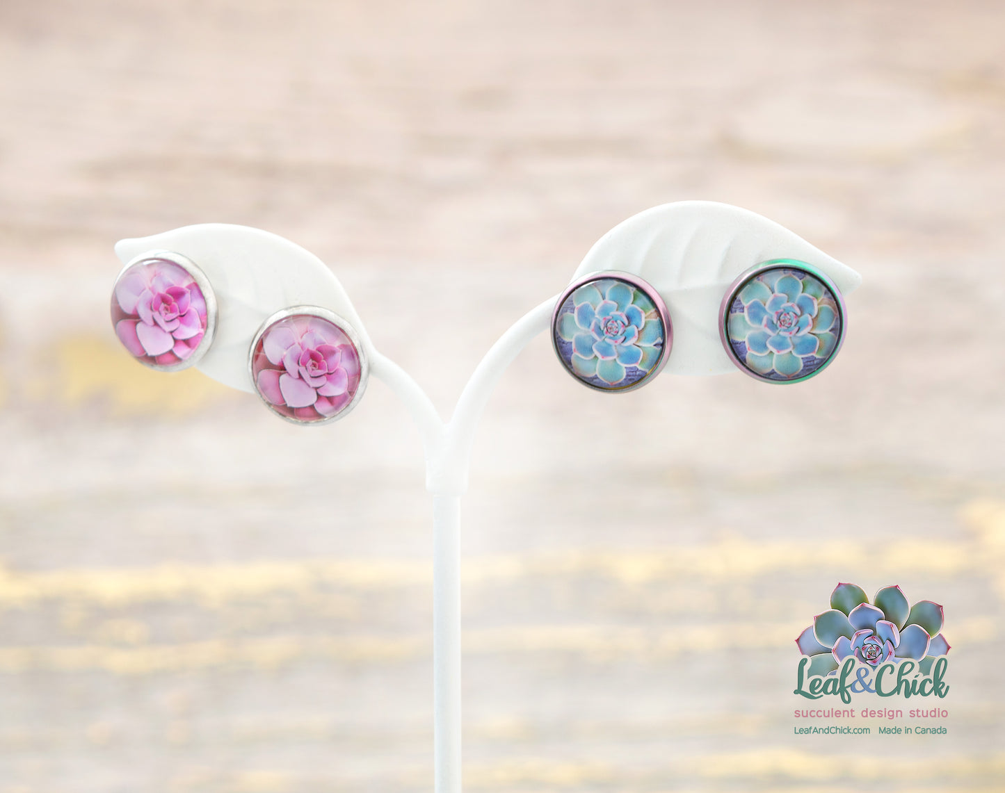 Stainless Steel Succulent Studs