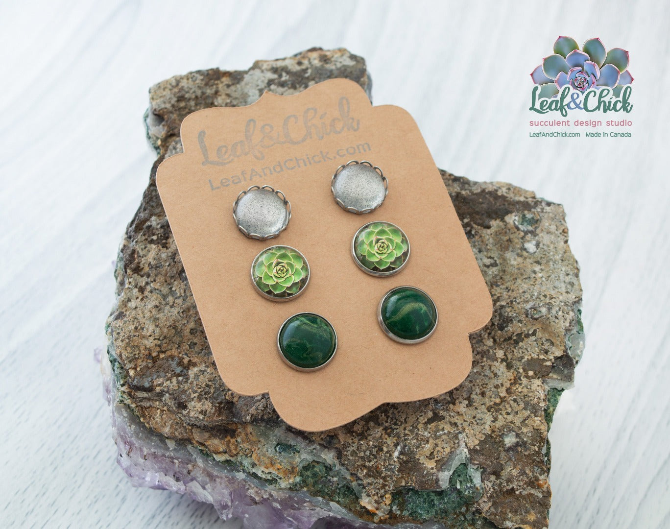 carded stud earrings