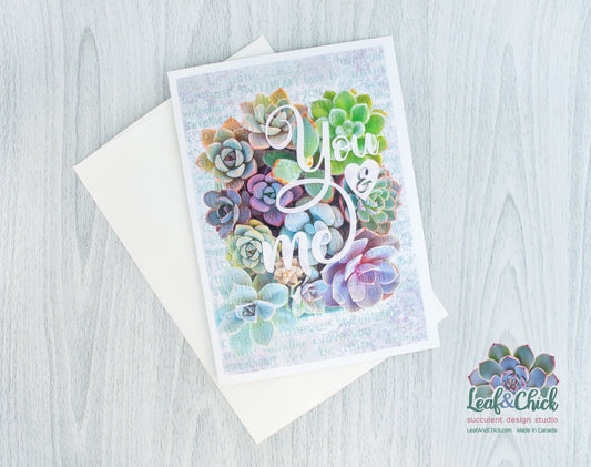 you and me valentine card