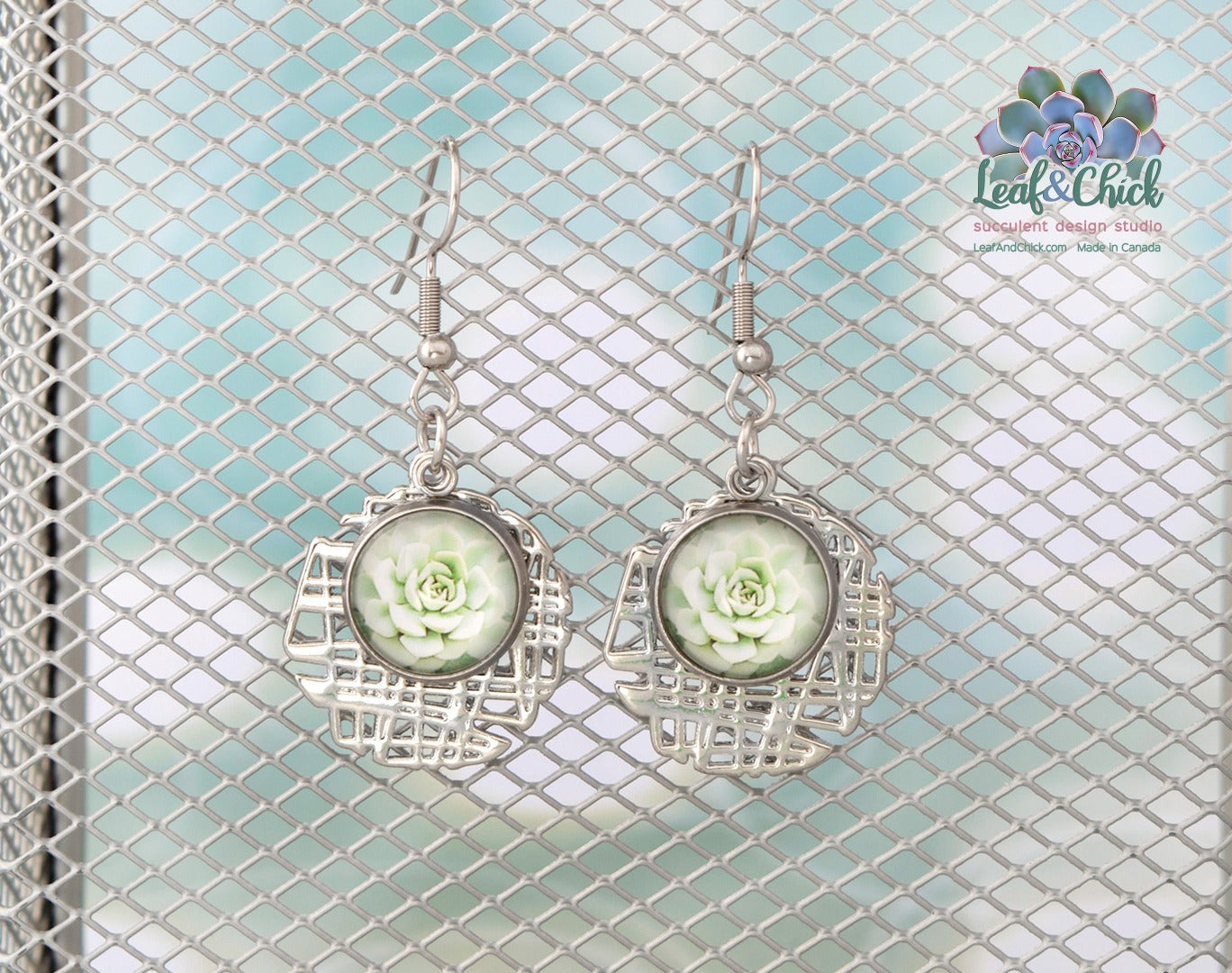 Abstract Silver Earrings
