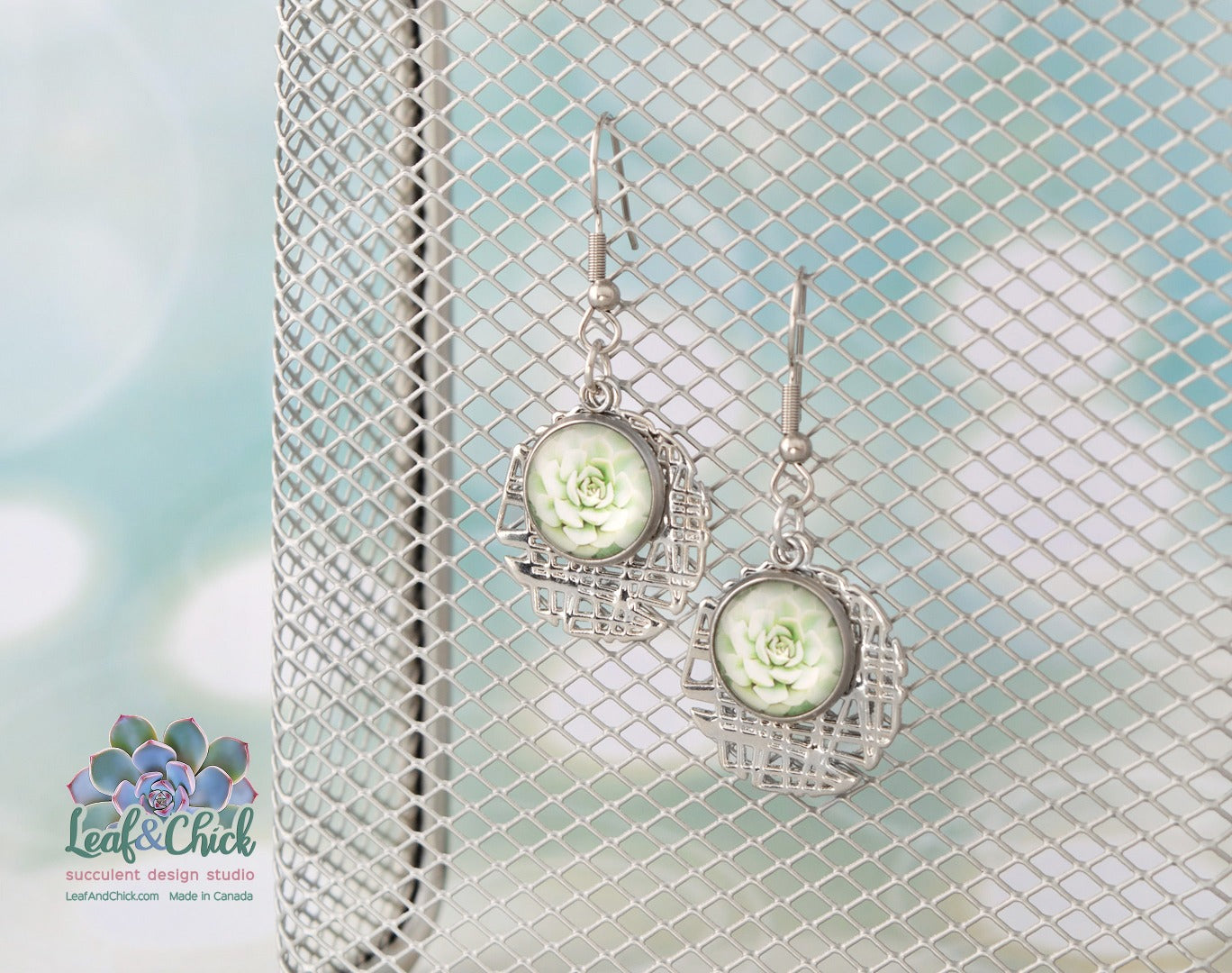 Abstract Silver Earrings