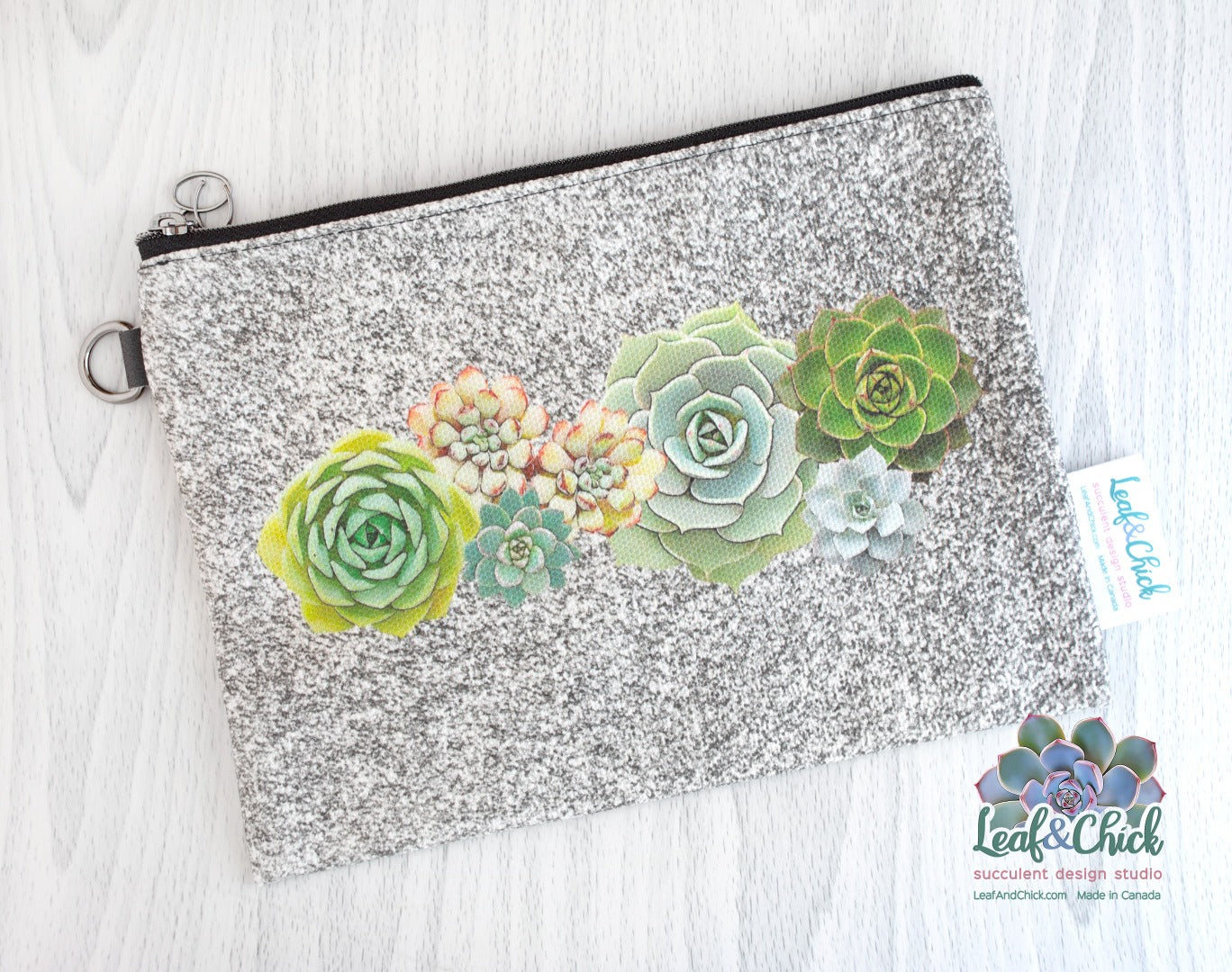 Silver Sparkle Zipper Pouch