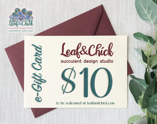 Leaf & Chick e-Gift Cards