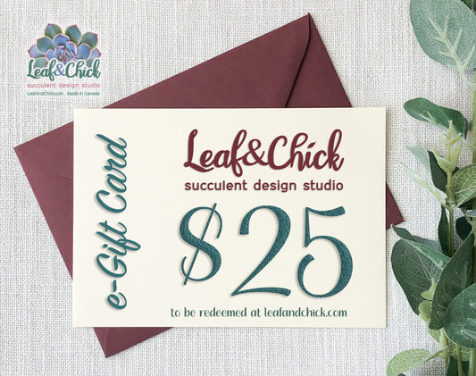 Leaf & Chick e-Gift Cards