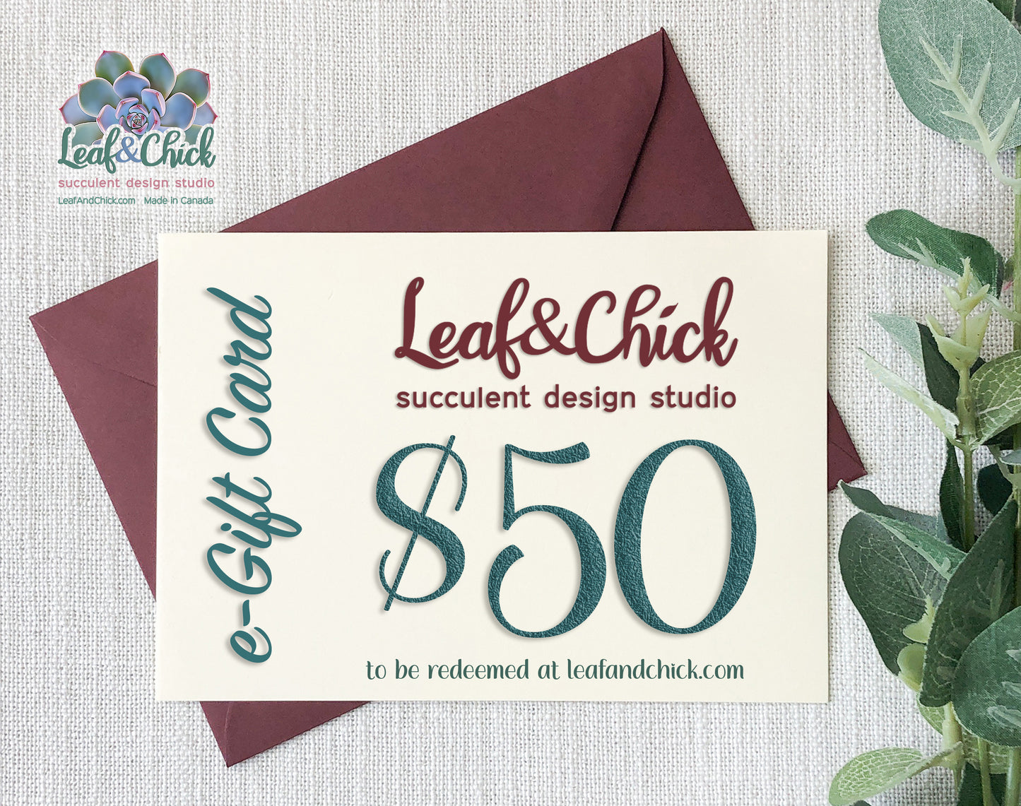 Leaf & Chick e-Gift Cards