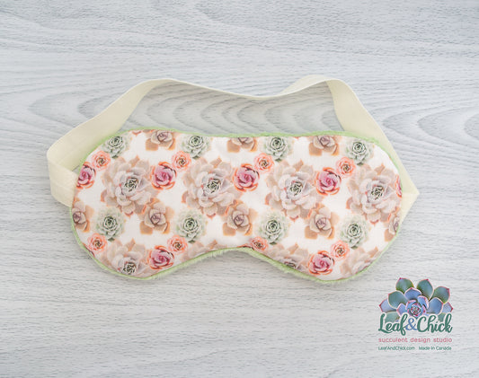 Ivory & Mint Green Sleep Mask