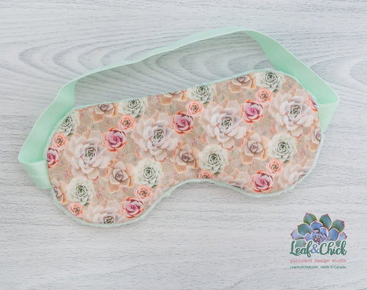 Taupe & Mint Sleep Mask