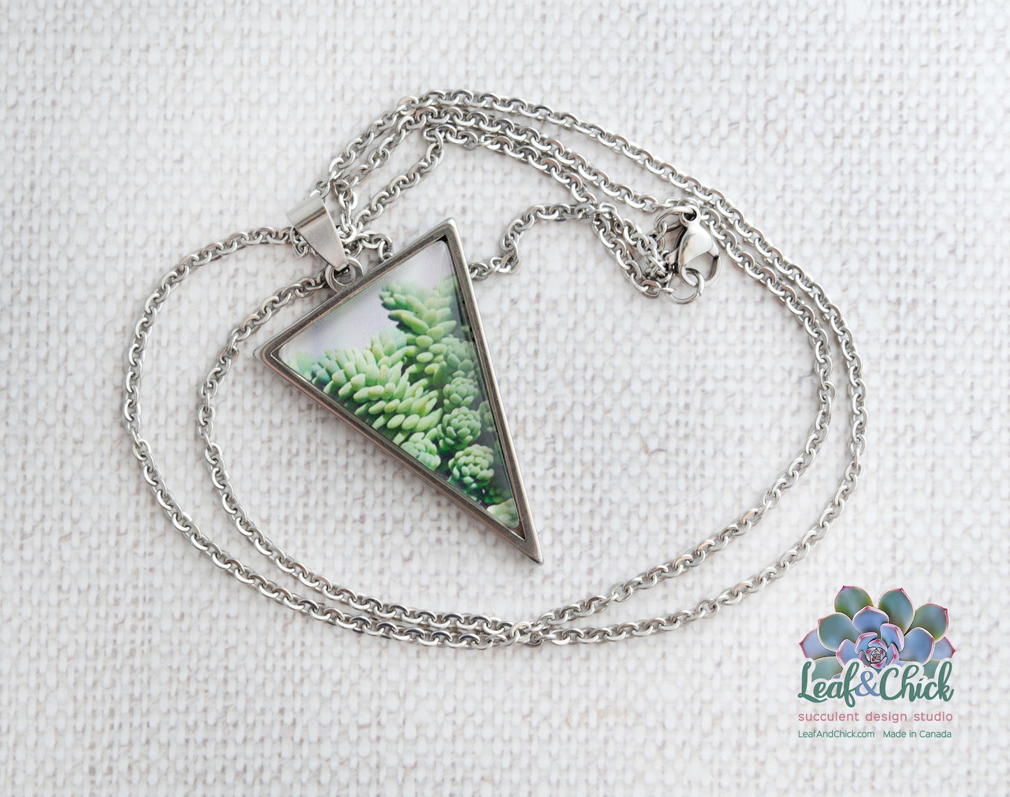Triangle Necklace Greens
