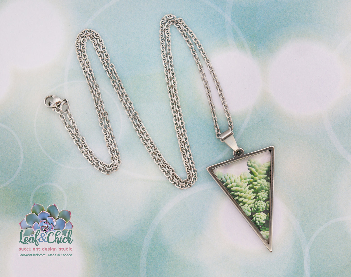 Triangle Necklace Greens