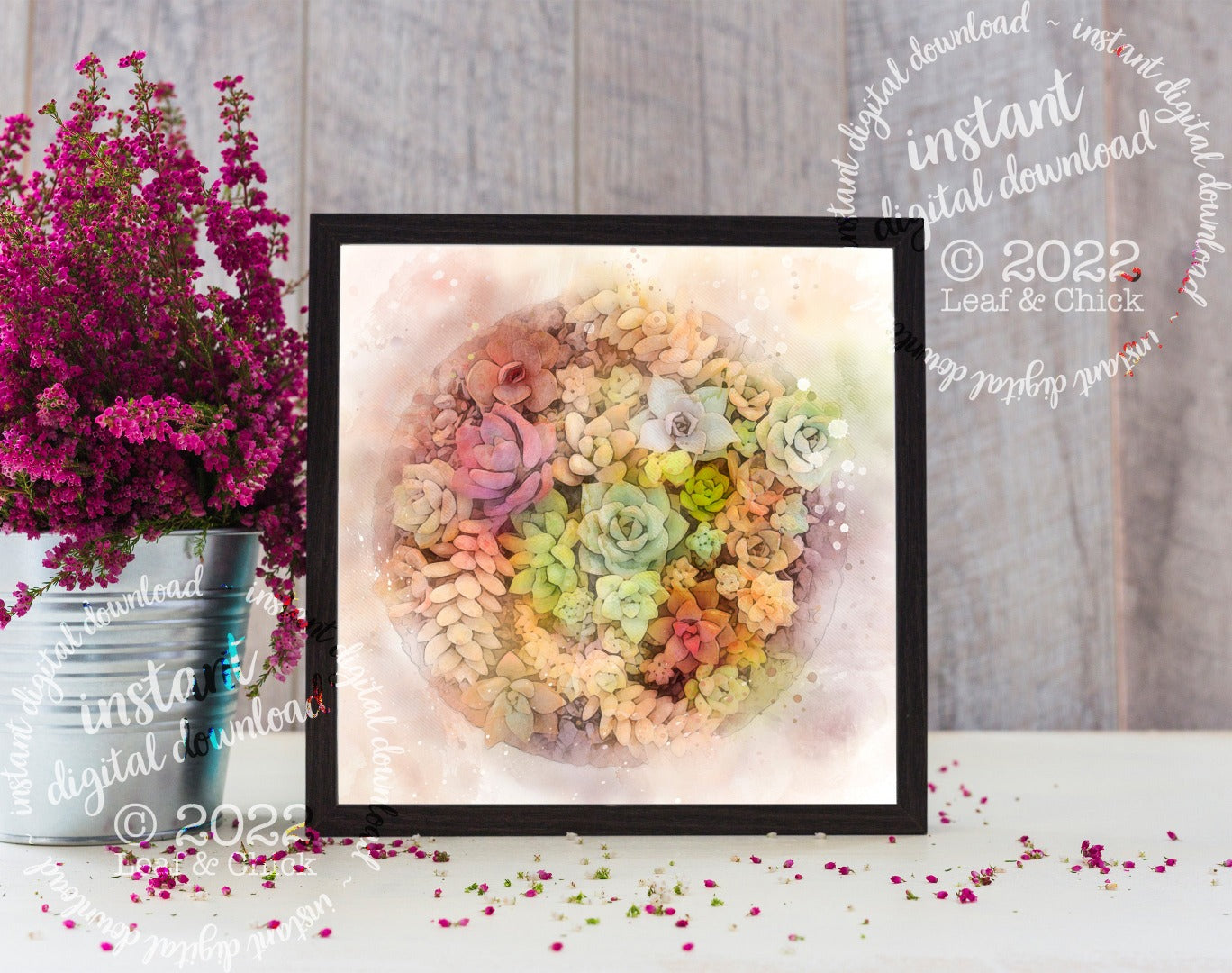 Whimsical Succulent Art | INSTANT DOWNLOAD | 1010