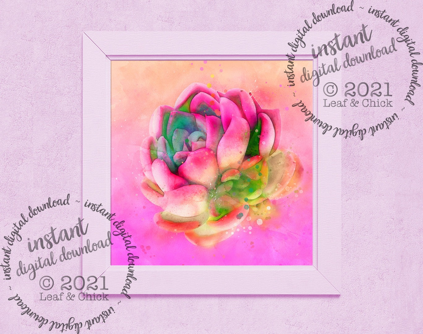 Vibrant Pink Watercolour | INSTANT DOWNLOAD | 1017