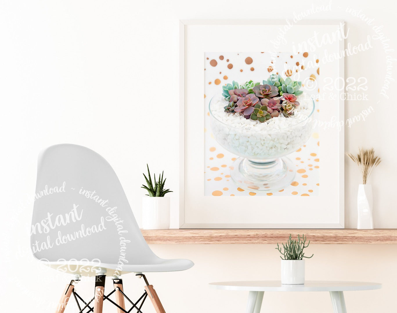 vertical succulent art ready to download and print