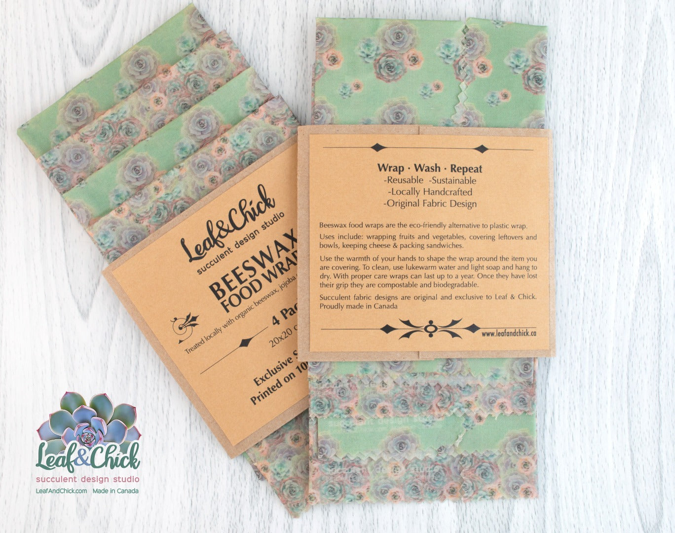 Leaf & Chick beeswax food wraps