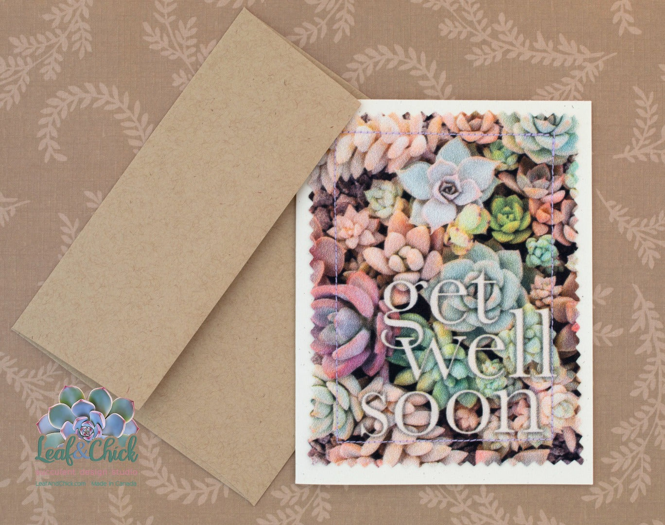 greeting cards come with a recycled kraft envelope
