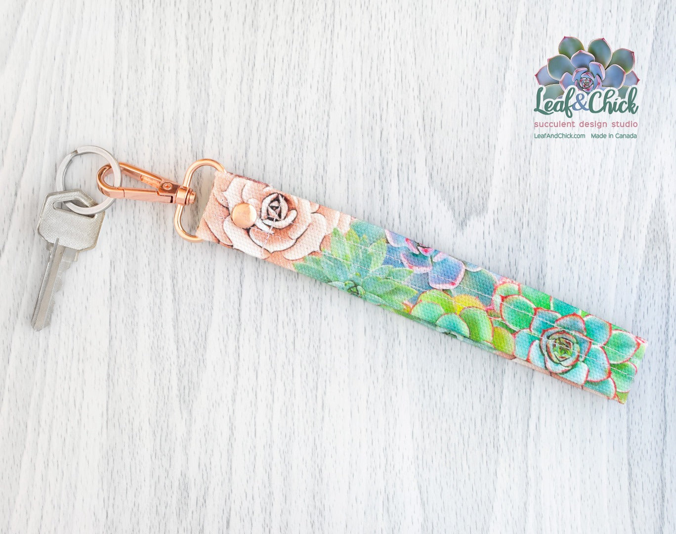 succulent art key fobs are handy to keep your keys handy