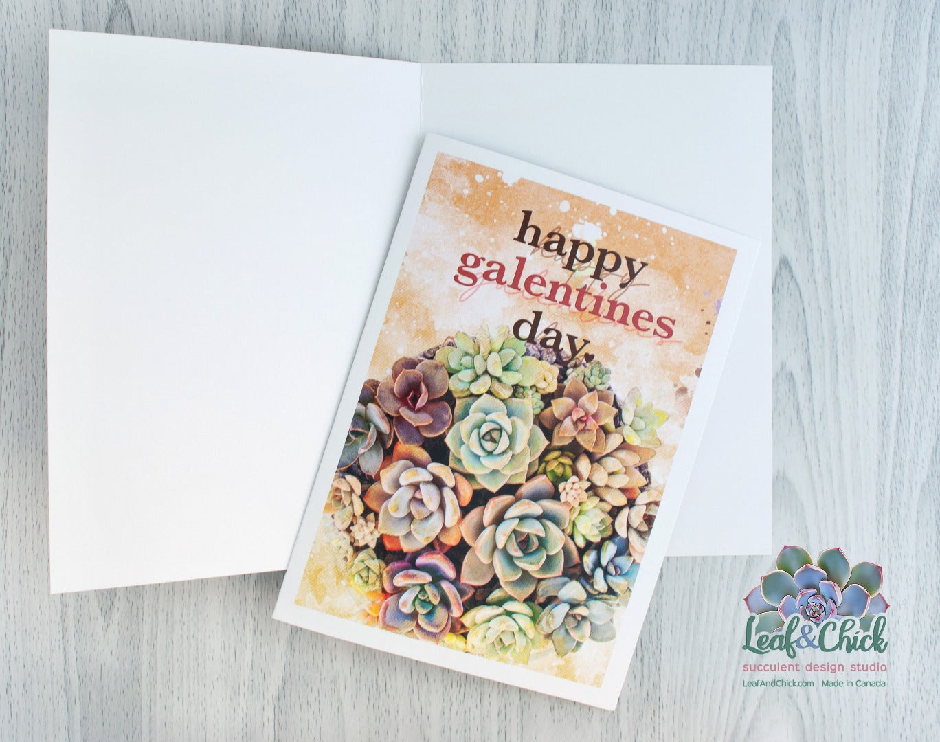galentines day card art with a blank inside to write your own message