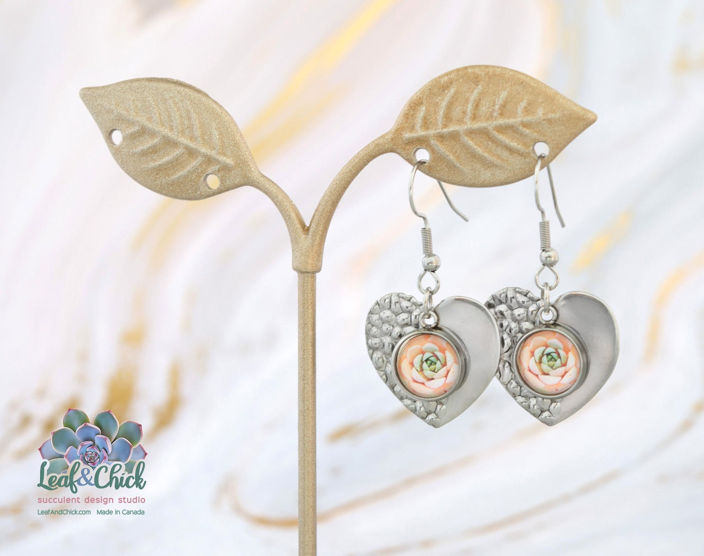 Heart Drop Earrings