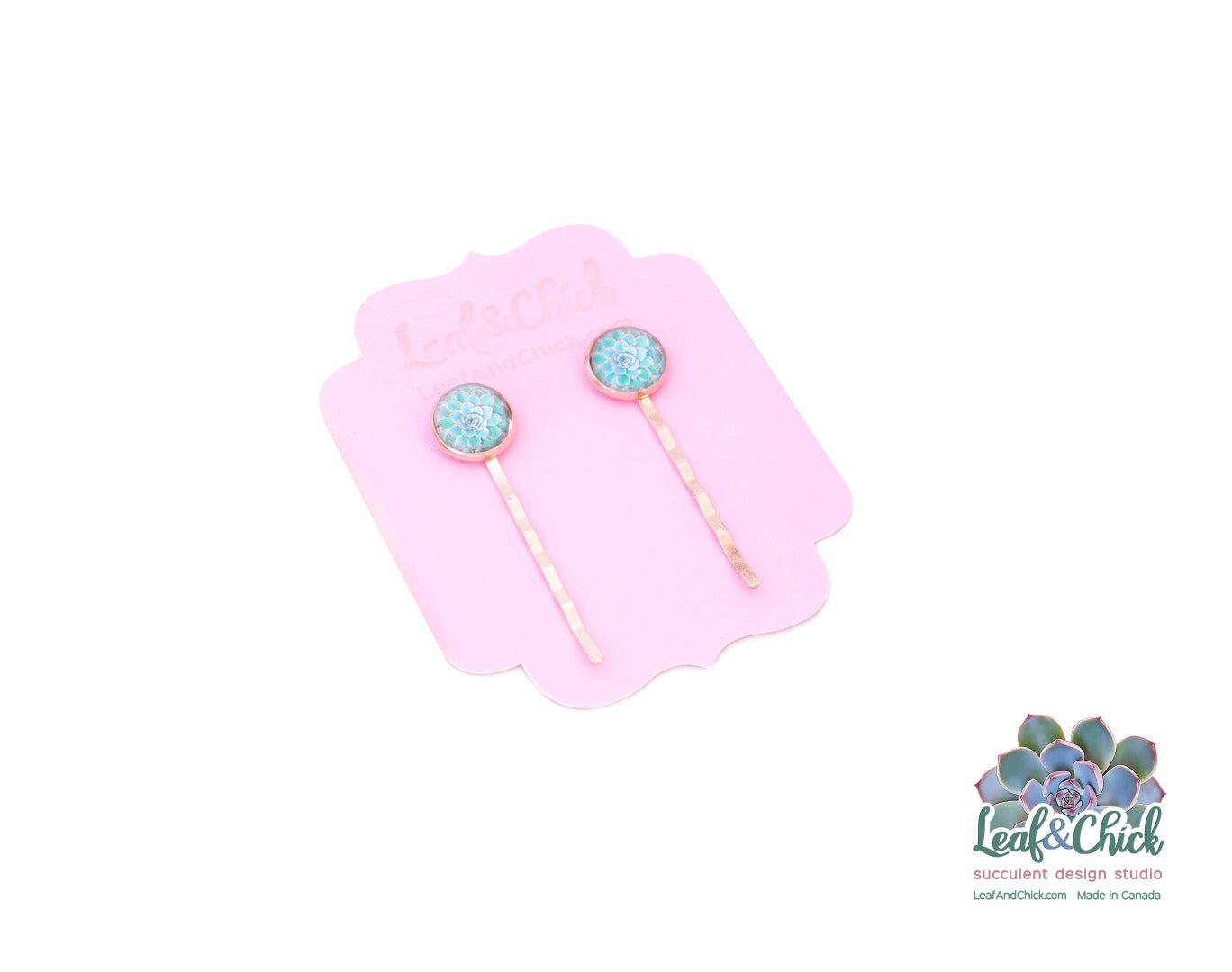 fancy rose gold jewelled bobby pins